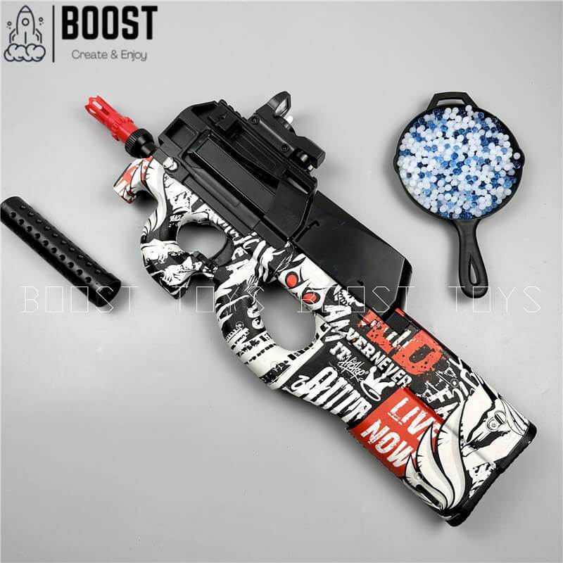 P90 Gel Blaster Electric Auto Fire Top Ammunition Feed - BOOST TOYS