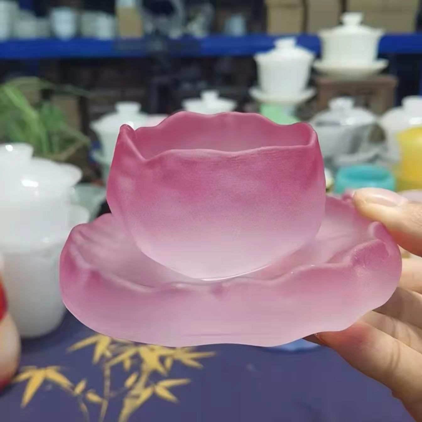 First Snow Coloured Glaze Transparent Teacup Coffee Cup - BOOST TOYS