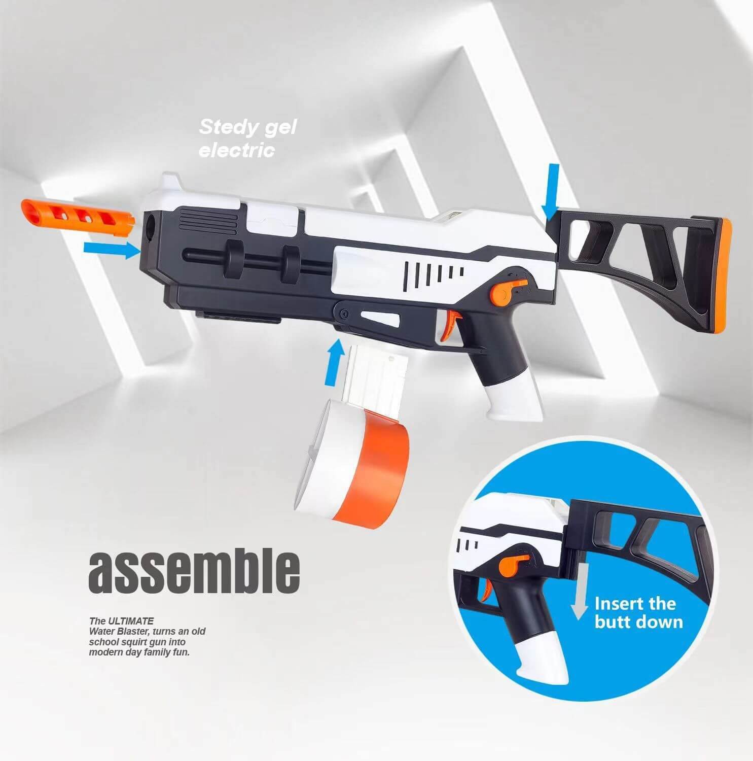 New AK74U Gel blaster Fast Shoot 11.1V Adult type - BOOST TOYS