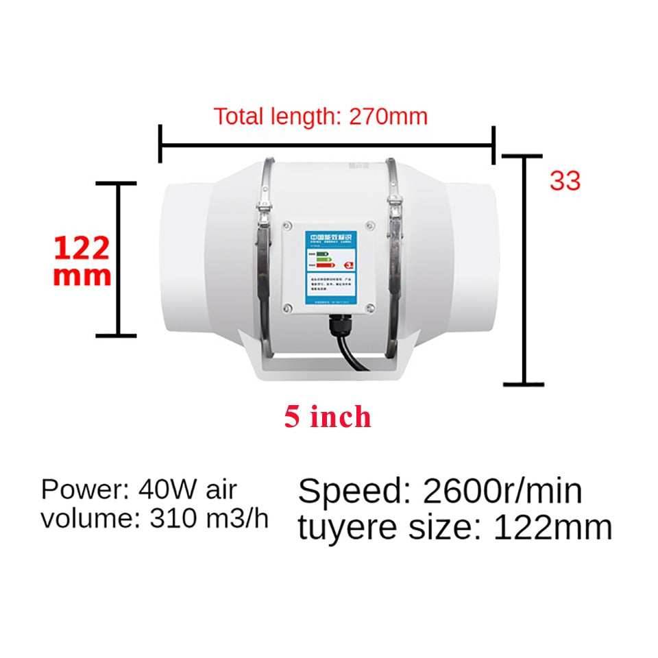 Exhaust Fans Home Silent Inline Pipe Duct Fan For Bathroom Extractor Ventilation Kitchen Toilet Wall Air Clean Ventilator 220V - BOOST TOYS