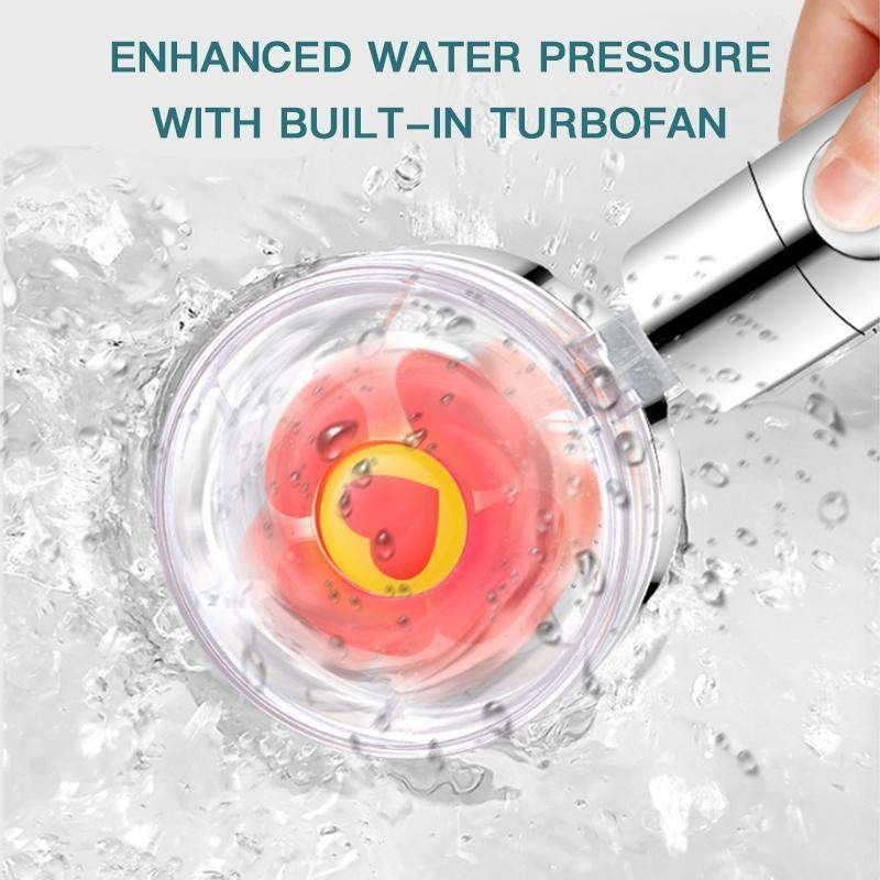 Pressurized Water Saving Spray Shower Head Nozzle 360 Rotated Fan Bath Massage - BOOST TOYS