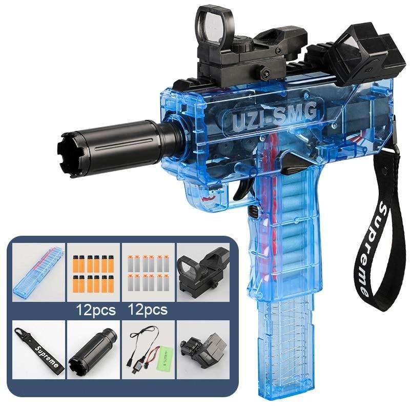 Plastic Toys Gun UZI Electric Burst Shooting Darts Bullets Game Boy Toy - BOOST TOYS