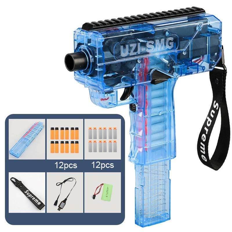 Plastic Toys Gun UZI Electric Burst Shooting Darts Bullets Game Boy Toy - BOOST TOYS