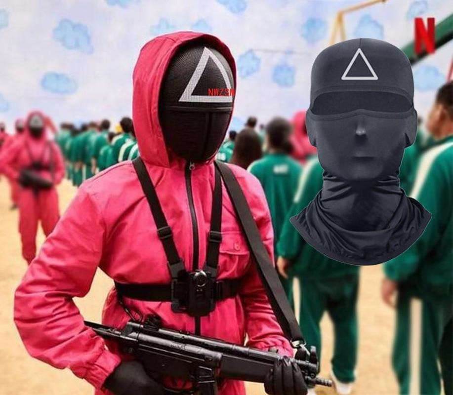 Squid game villain Red jumpsuit cosplay costume Halloween party Round Six mask - BOOST TOYS